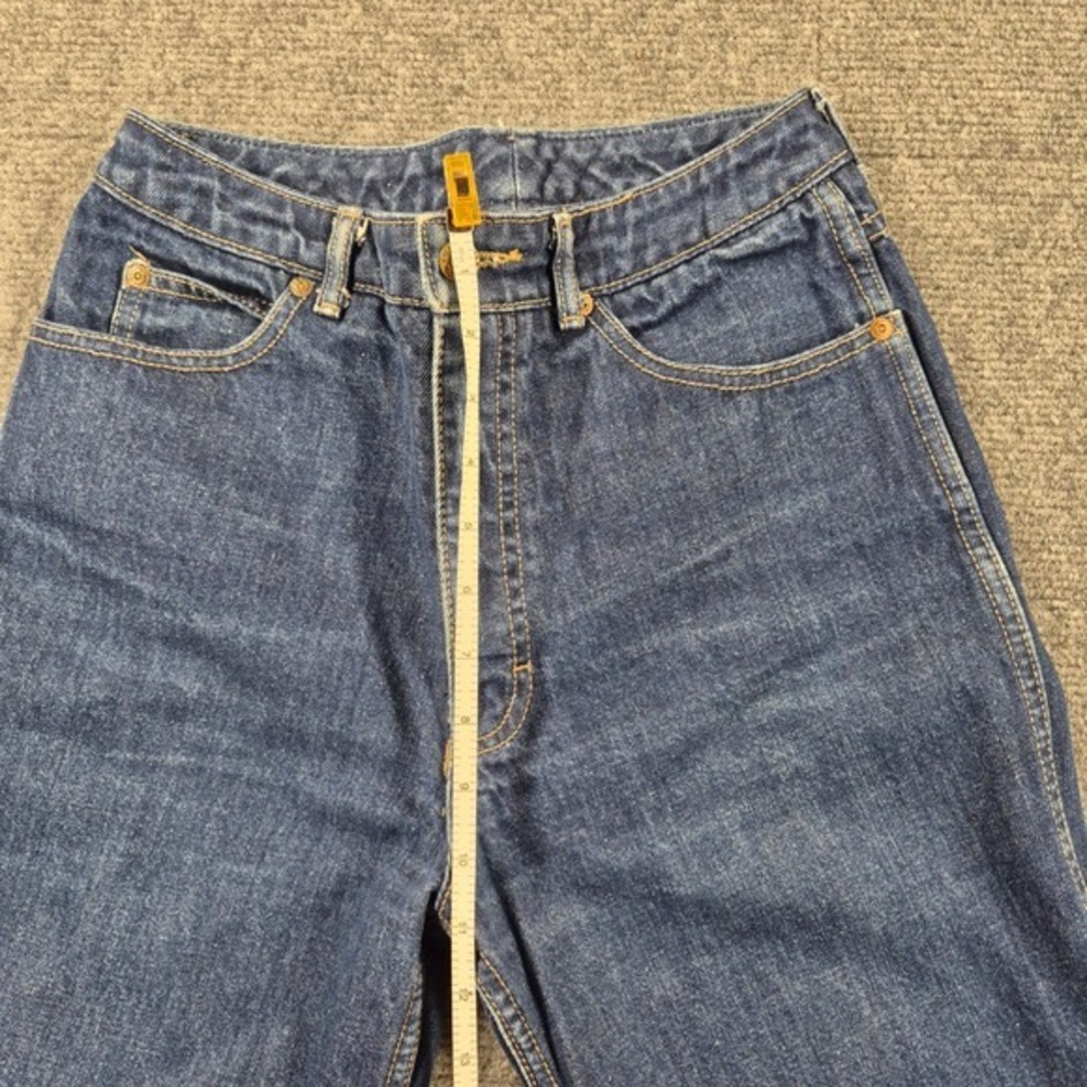 Vintage Calvin Klein High Waisted Jeans Dark Wash Straight Leg 25 Made in USA - Picture 3 of 9